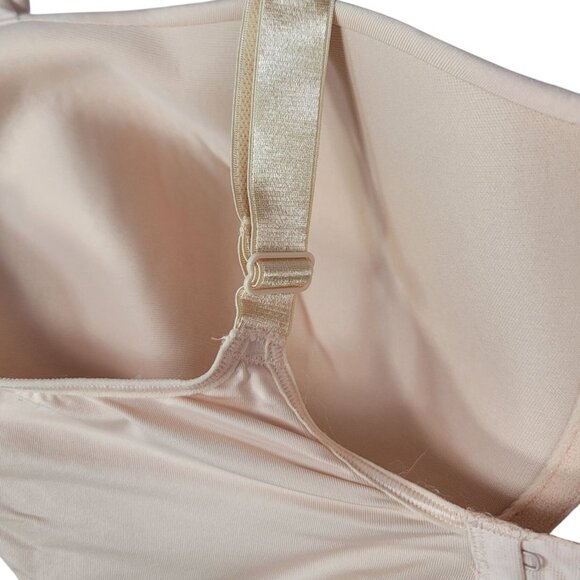 Bali Wide Strap Bra Tan 42DD Seamless Adj Full Coverage Underwire 3710 READ - Picture 6 of 13